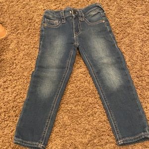 True Religion blue toddler girl jeans with purple
